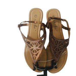 NWT!! Women Sz 7 Just Be Sandals Bronze